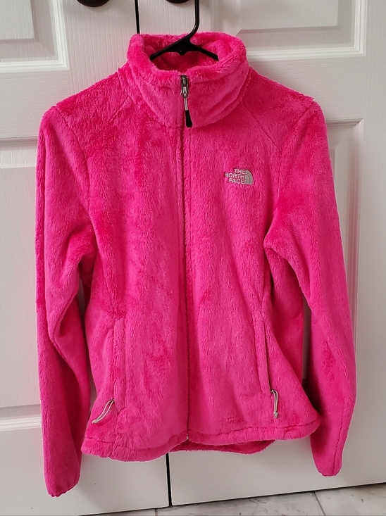 The North Face Tops - The North Face Pink Fuzzy Full-Zip Jacket